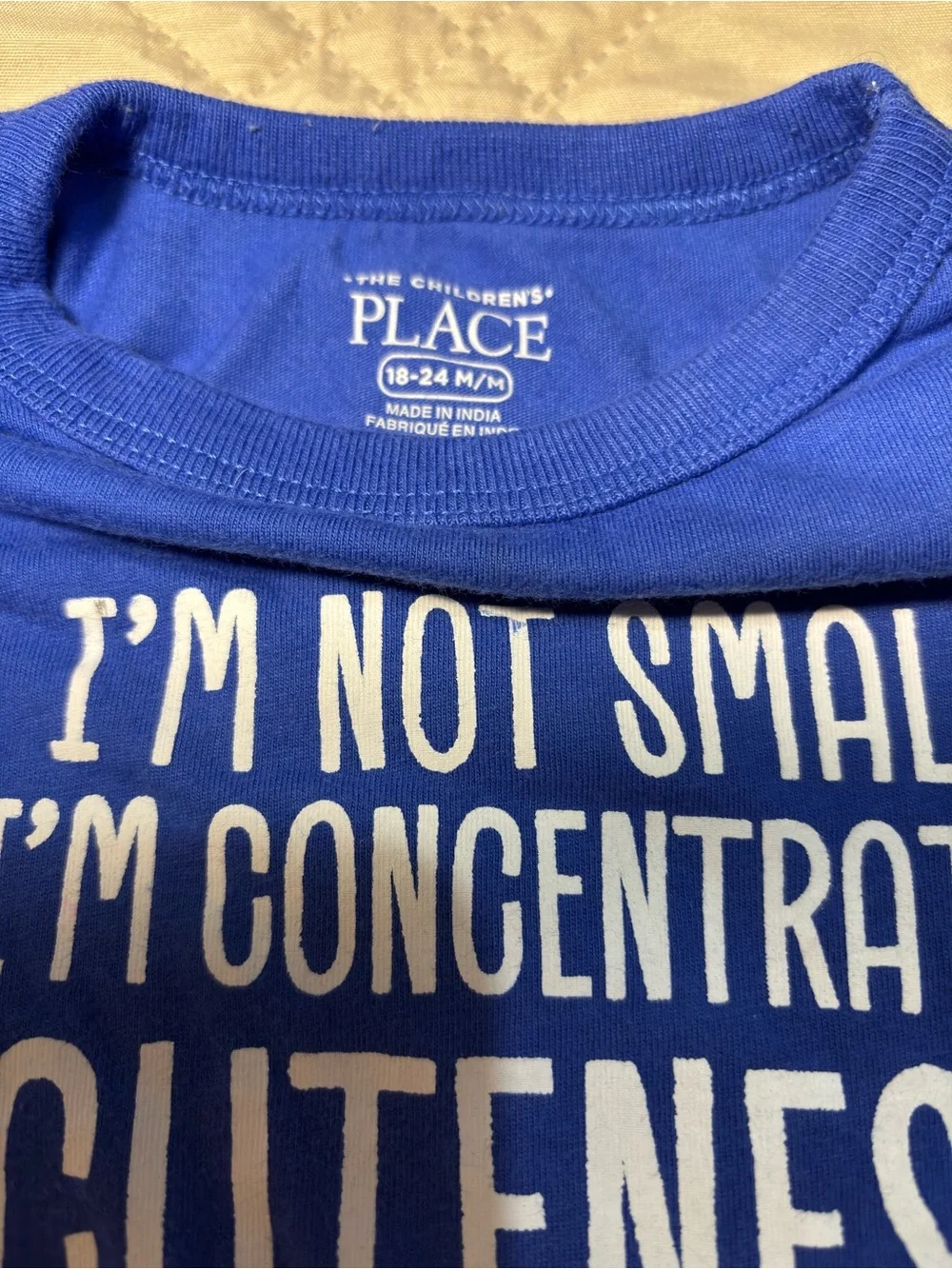 Children’s Place Graphic Tee 18-24M- Concentrated Cuteness